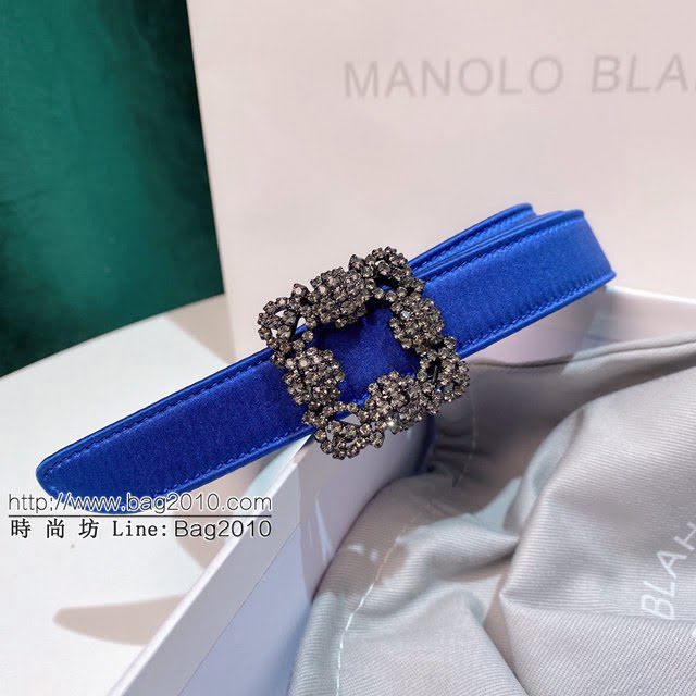 馬諾洛新品女士皮帶 Manolo Blahnik真絲面配牛皮底腰帶  jjp1070